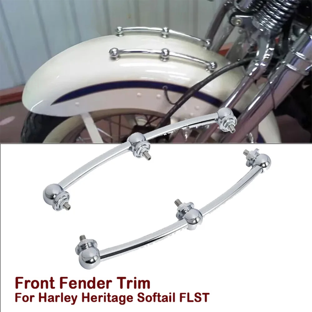 Motorcycle Front Fender Side Spear Trim For Harley Heritage Softail FLSTC Deluxe FLSTN Springer 1986-2017 2016 2015 2014 2013 12