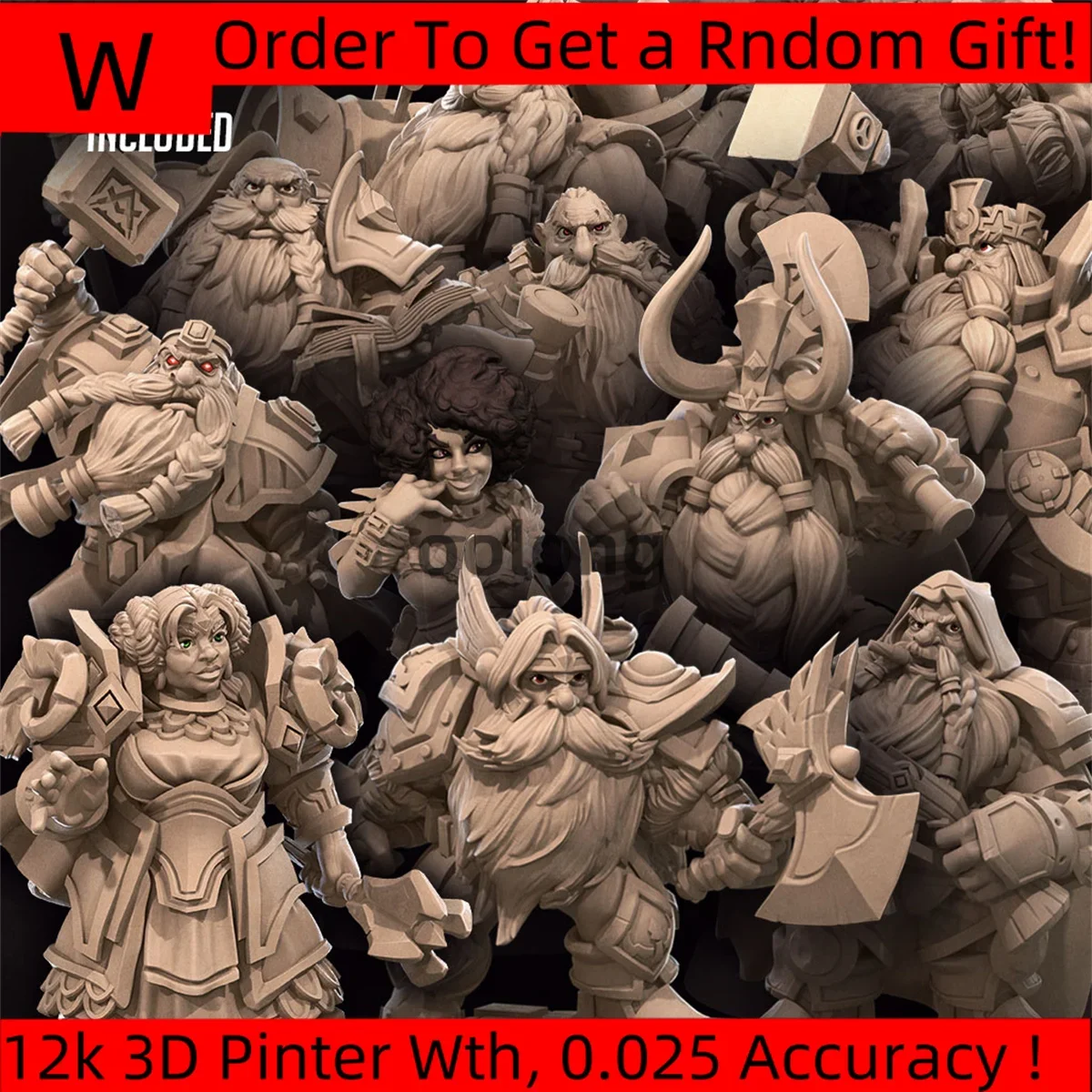 Miniature Resin Model Dwarf Emperor, Artillery, High Priest, General, Mortar Squad, Musketeer DND Chess Pieces Unpainted