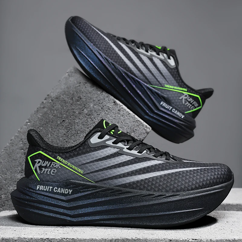 Men women casual sneakers four seasons breathable fitness soft-sole outdoor speed running shoes couple light racing sports shoes
