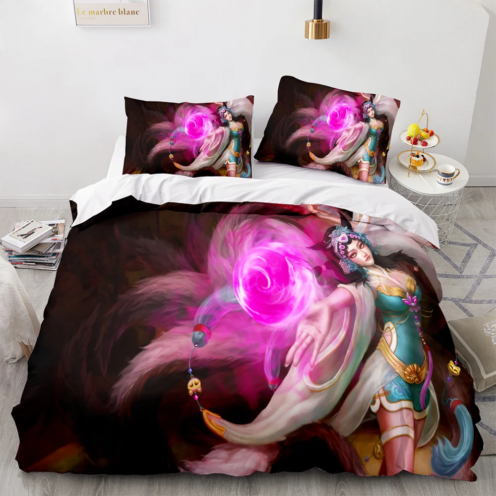 3D Print League Of Heroes Bedding Set Single Twin Full Queen King Size Game Anime Bed Set Aldult Kid Bedroom Duvet Cover Sets