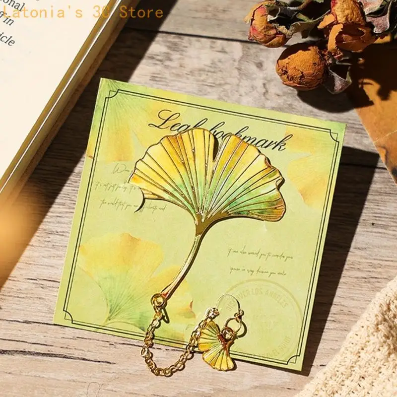 Exquisited Plant Inspired Book Mark Metal Page Marker Divider For Gift X3UB