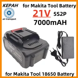 Original 7000mAh 5s2p 21V Rechargeable Lithium-Ion Battery for Makita 18V 21V Cordless Dirll/Brushless Wrench/Screwdriver tool