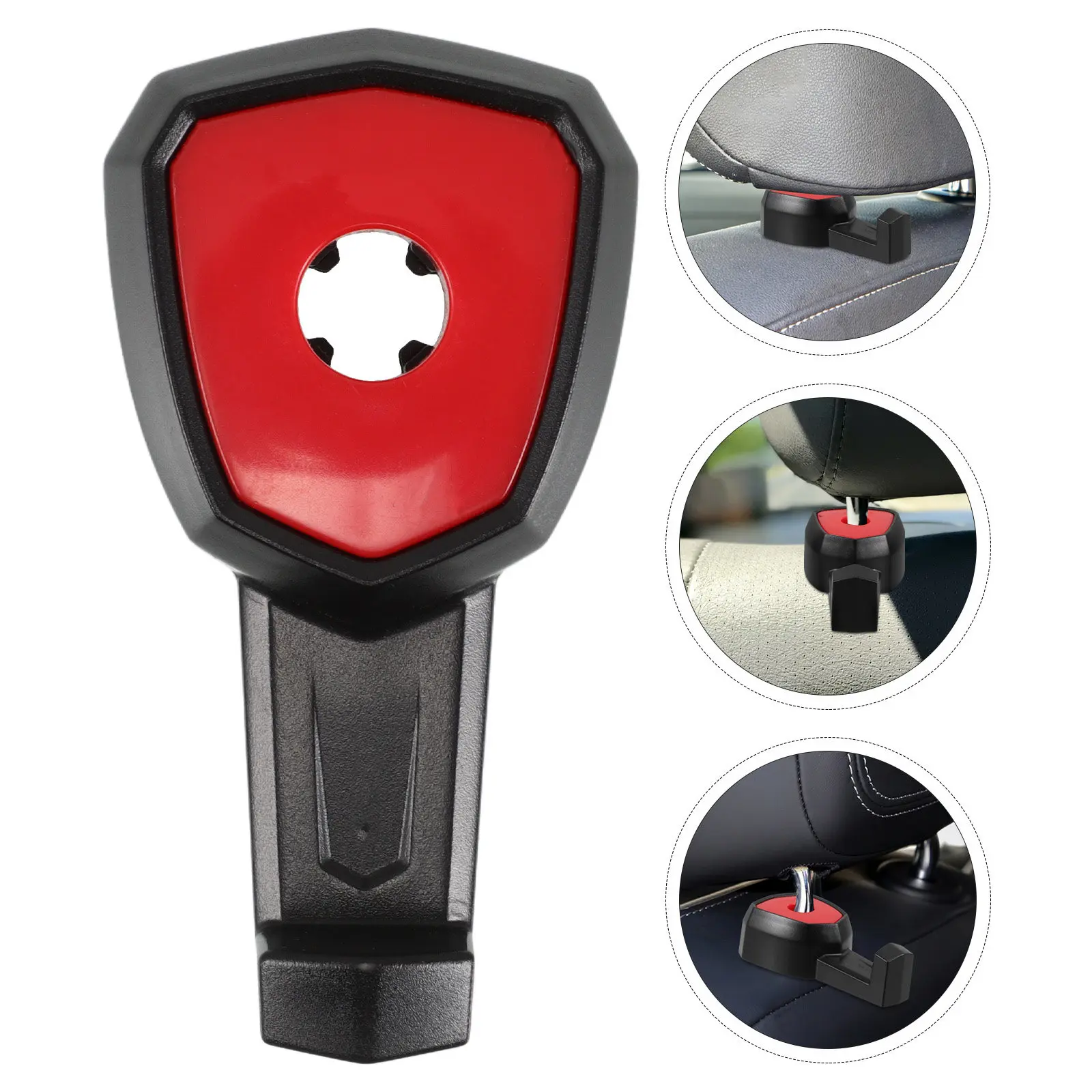 2Pcs Automotive Headrest Hooks Versatile Rotating Car Seatback Hanger for Purse Grocery Bag Coat Clothes Organizer