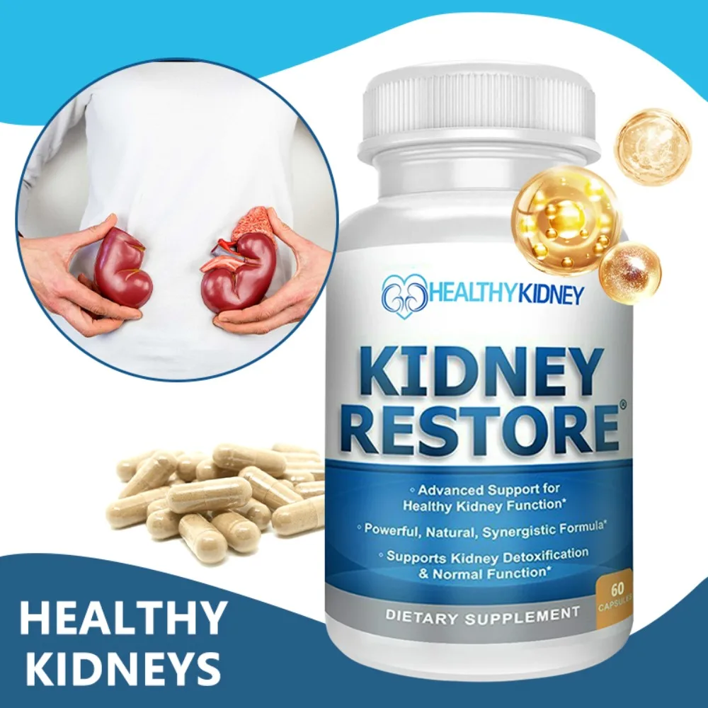 Kidney Cleanse Detox & Repair - Kidneys Support Supplement, Detox, Powerful, Natural - 120 Capsules