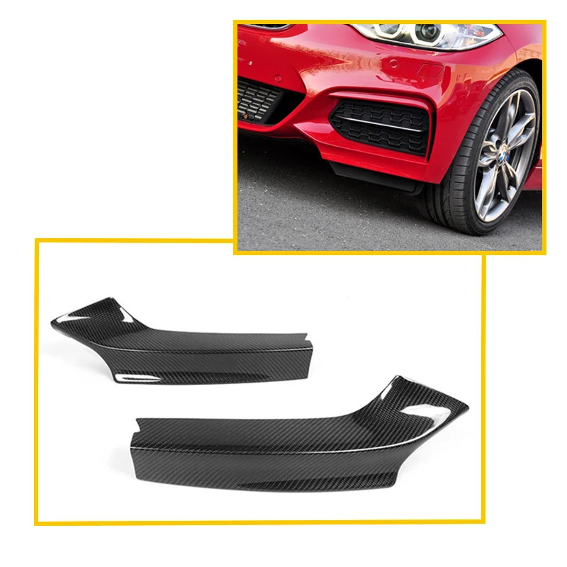 F22 Front Splitter Dry Carbon fiber FOR BMW 2 Series F22 F23 M235i M-Tech  2014+ FRONT BUMPER Car Body Kit