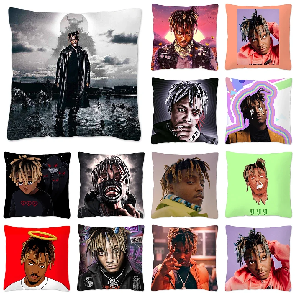 Rapper JUICE WRLD Pillow Case Home Decorative Hip Hop Cushion Cover for Sofa Livingroom Throw Pillow Cover 100% Polyester Hogar