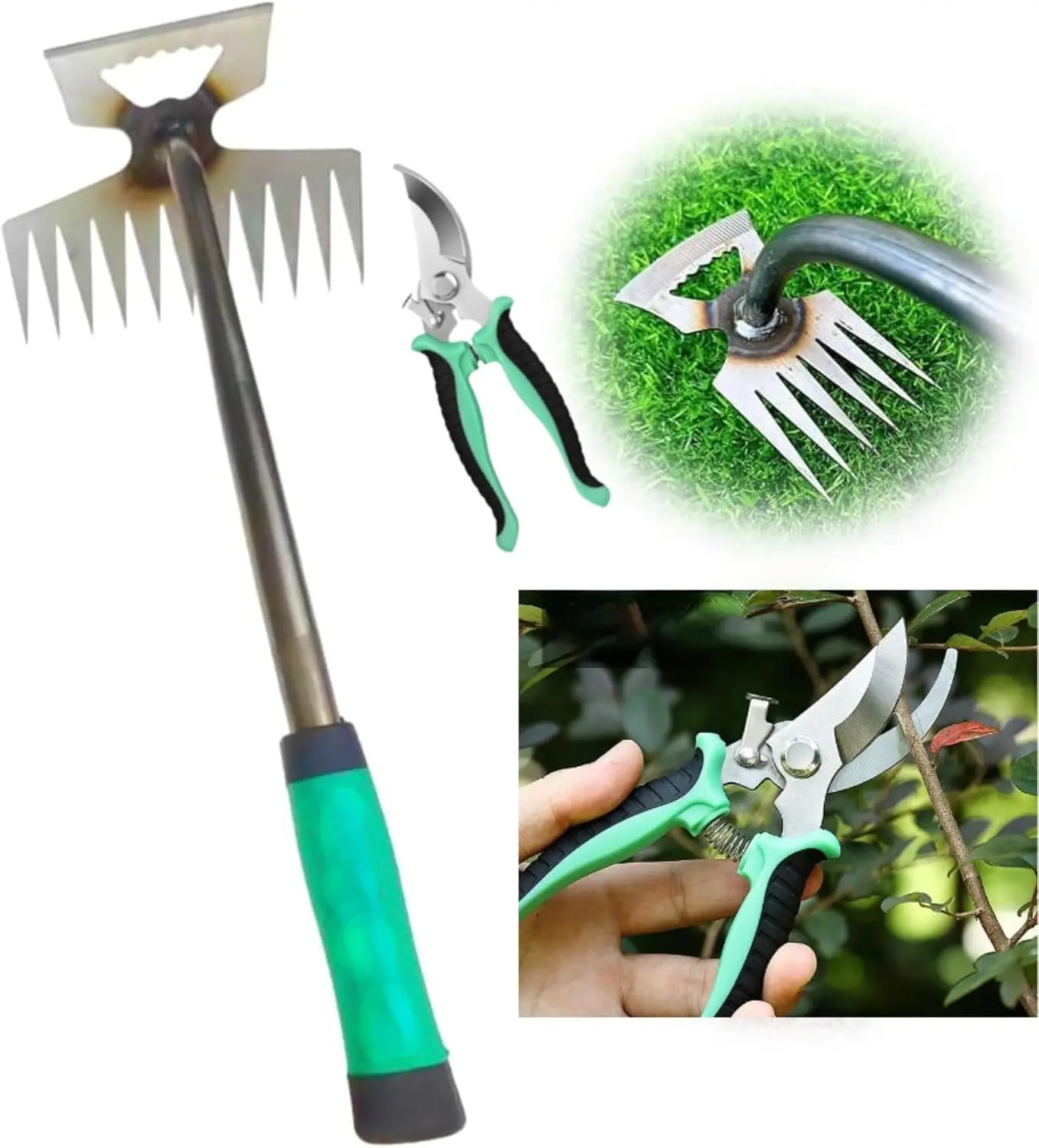 

Ultimate Weeding Tool for Effortless and Garden Maintenance - Your Gardening Chores with Hand Weeder and Pruning Shares (6 Tee