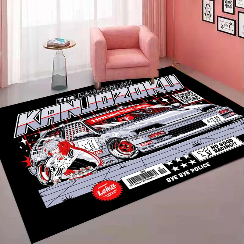 

Entrance Mats JDM Cool Racing Car Welcome Carpet Bedroom Bathroom Hallway Kitchen Carpet Non-Slip Living Room Rug Home Decor