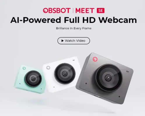 OBSBOT Meet SE 1080P 100FPS Webcam AI Framing Streaming Camera with 1/2.8