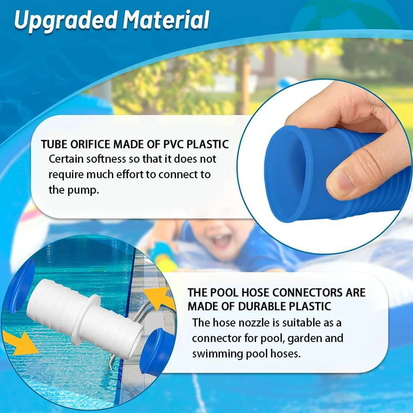 1.5m Swimming Pool Pump Replacement Hose -Proof Inflatable Hot for Spring Pools Hose 32mm For INTEX 300/330/530/1000 Accessory