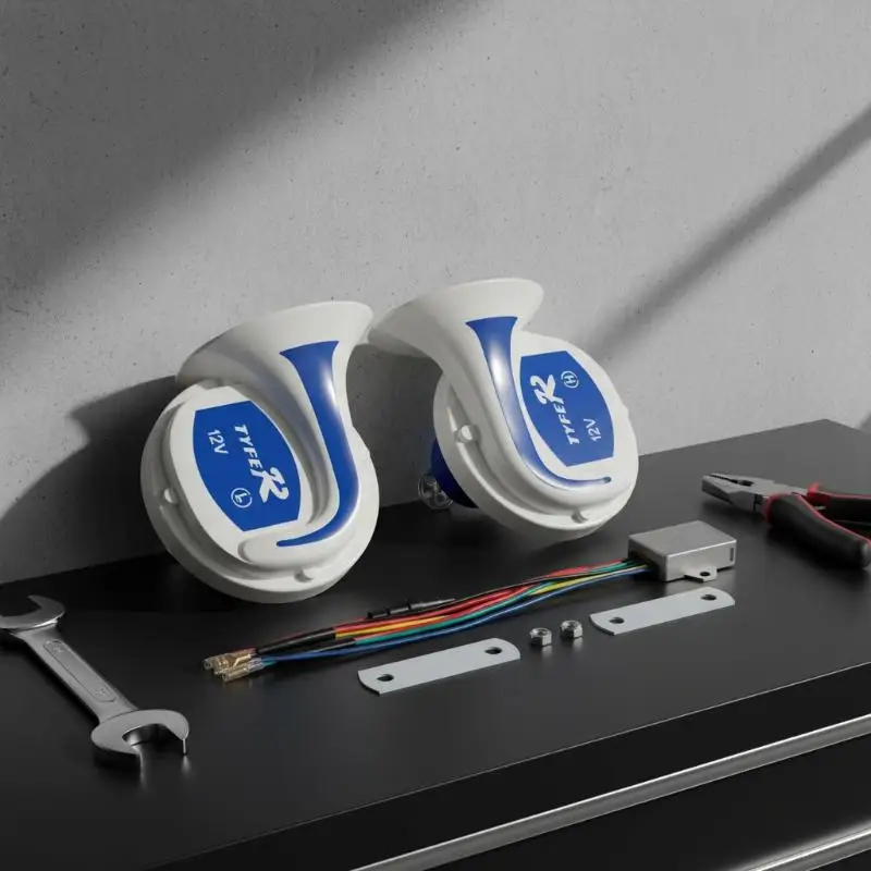 1 Set High-pitched Universal 300DB Waterproof Car Electric Horn Snailhorn Modified 12V Snailhorn DIY AccessoriesHot