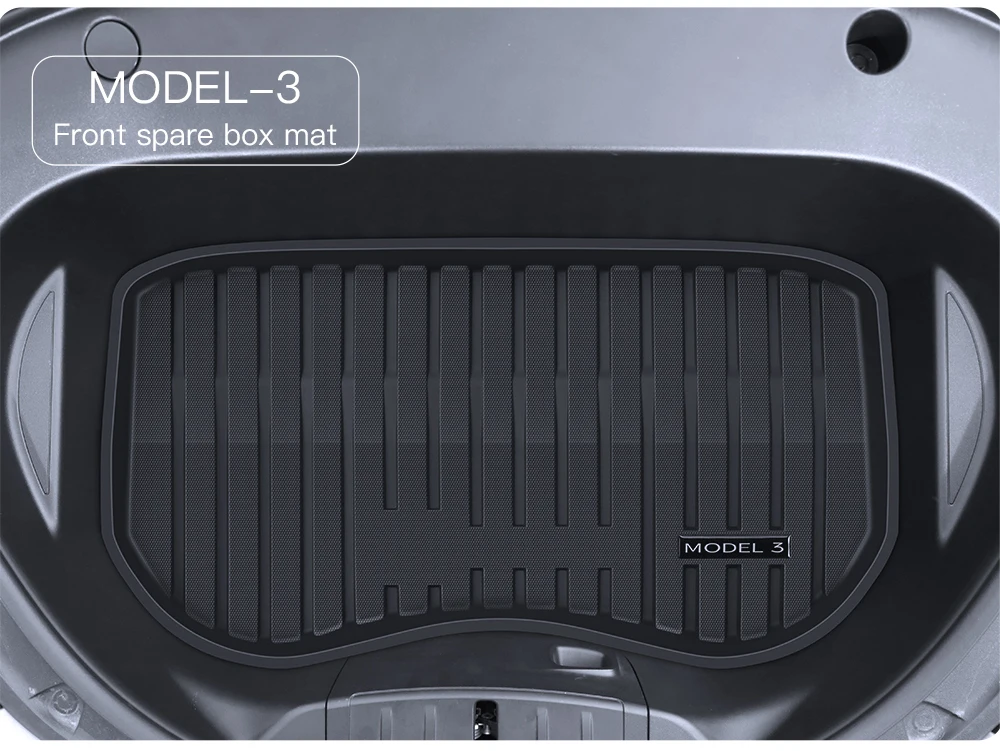 YZ For Tesla Floor Mat Model Y 2021-2026 Model 3 Highland Car Trunk Mat Luggage Mat TPE Waterproof Anti-Slip Set Floor Liner Mat