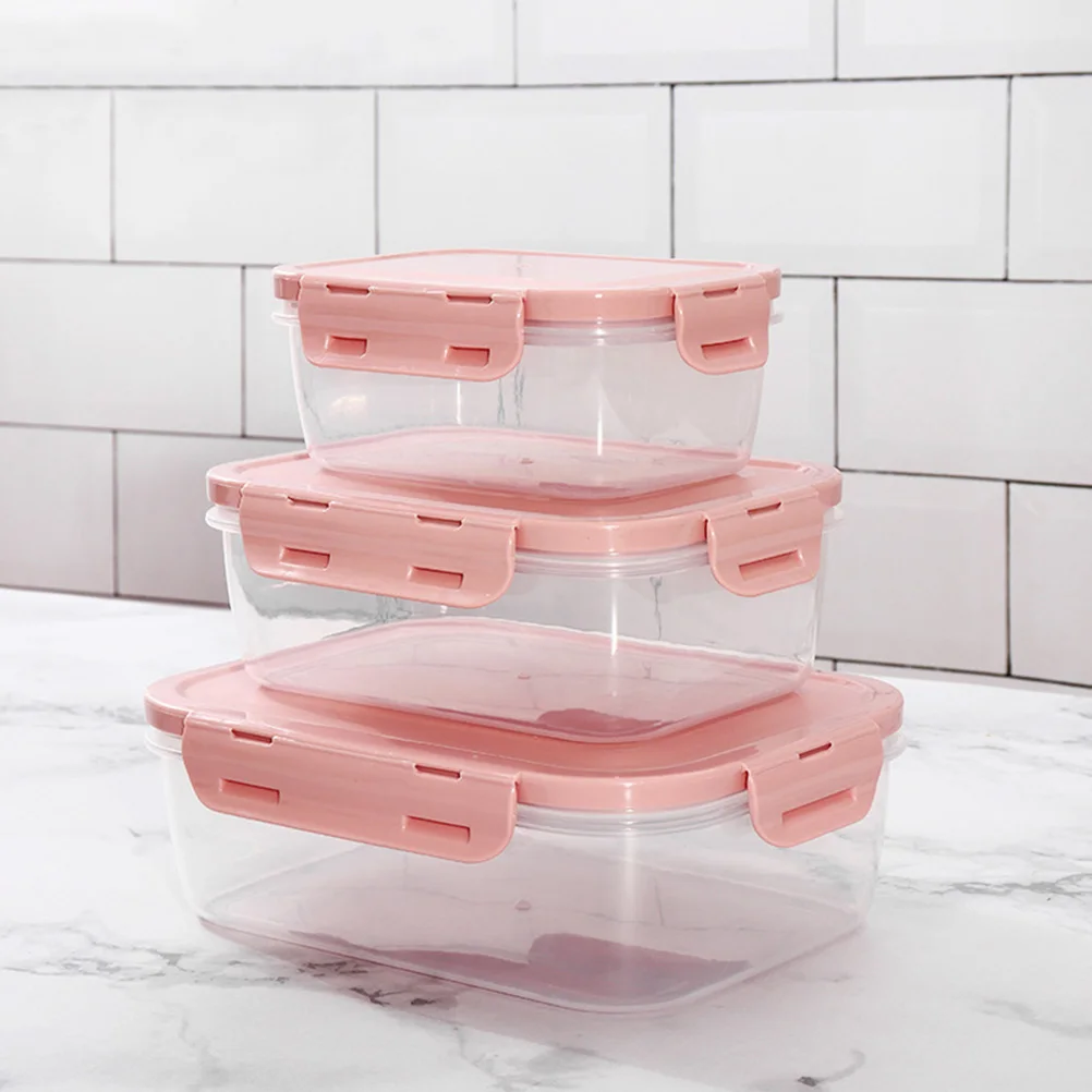 

3pcs Insulated Lunch Box Containers with Lid for Refrigerator Thermal Food Storage Bowls Plastic Kitchen Accessories Portable