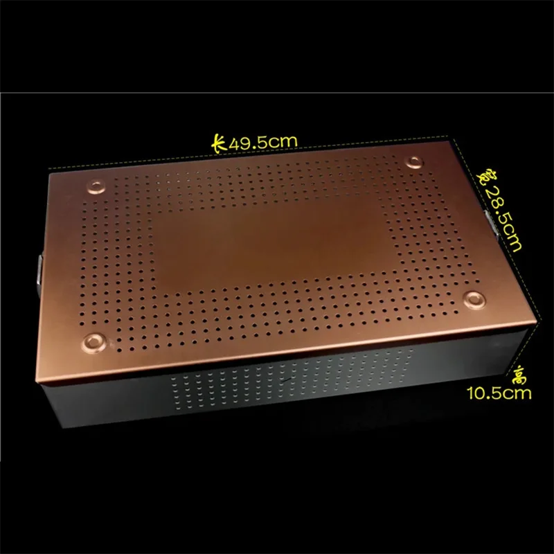 Medical disinfection box, high-temperature and high-pressure sterilization storage box, surgical instrument flat large box, alum