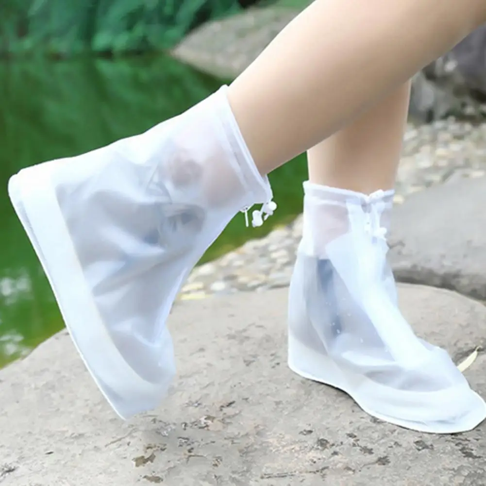 

PVC Waterproof Shoe Cover Unisex Shoes Protectors Rain Boots for Indoor Outdoor Rainy Reusable Quality non-slip shoe Cover