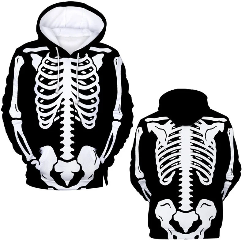 

Halloween Scary Skeleton Skull Hoodies 3D Print Man Women Casual Streetwear Hoodie Pullovers Hooded Sweatshirts Kids Clothing