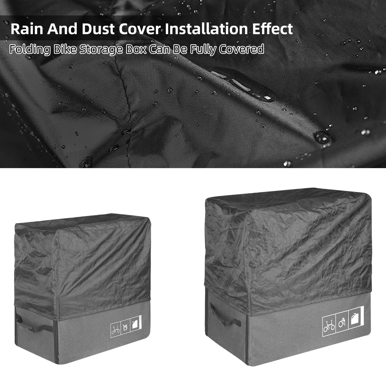 

New Folding Bike Storage Box with DustCover Bicycle Storage Bag Outdoor Foldable Easy Carry Storage Bag for Folding Bike