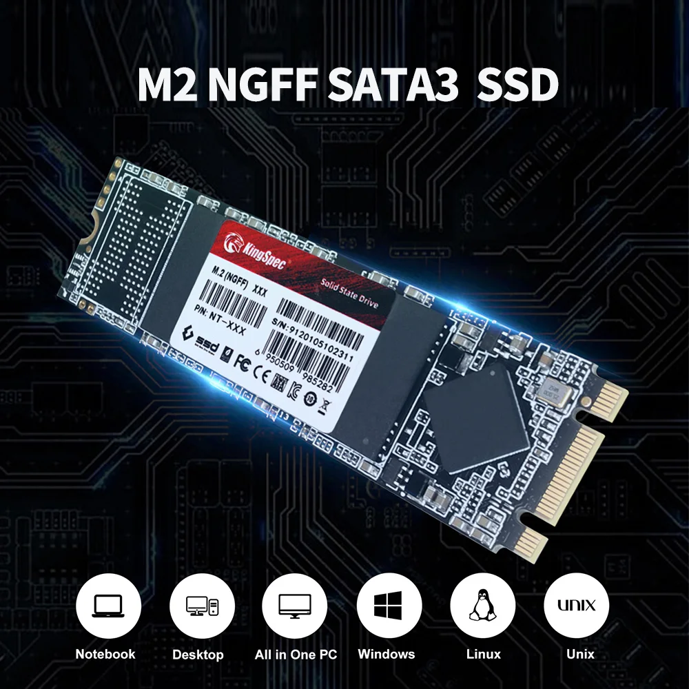 KingSpec M.2 SSD 128 ГБ 256g 512g 1 Тб HDD 2280 2242 NGFF M2 Sata 1 ТБ Внутренний твердотельный накопитель Жесткий диск для ноутбука