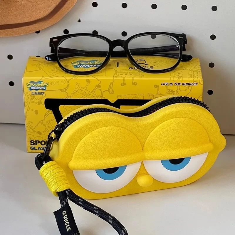 

SpongeBob SquarePants Glasses Storage Case Cartoon Cute Eyeglasses Box Protective Portable Sunglasses Organizer KidsBag Charm