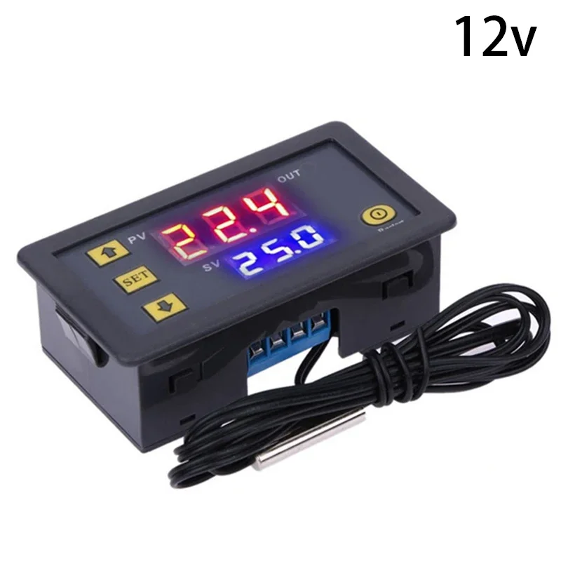 

Digital Temperature Controller Thermostat Meter Temp Sensor Switch Regulator Automatically Cooling Heating High Temp Alarm