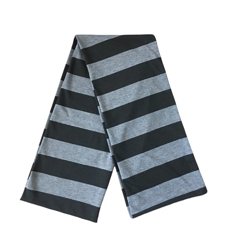 Cosplay Striped Scarf for Adult Unisex 2000s Long Thin Scarf Spring Autumn Skinny Scarf Harajuku Scarf Daily Use Neck Wear
