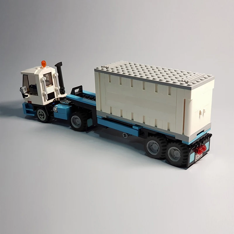 htmoc Urban Freight Storage City Big Truck Car Model Building Blocks Sets DIY Hobbies Brinquedos Bricks Educational Kids Toys