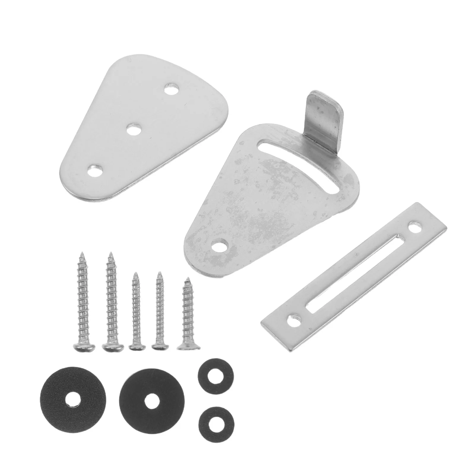 

Замок-защелка для раздвижных дверей, серебристый, из нержавеющей стали, для внутренних дверей, 2.2x1.6 дюйма, сверхпрочный, бесшумный, фурнитура для раздвижных дверей