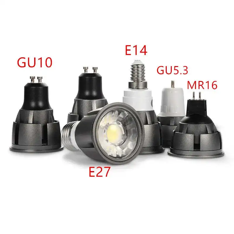 10 Pack 5W/7W Super Bright GU10 LED Bulb, Dimmable COB Spotlight, Warm/Cold White, AC110V/220V for Track & Recessed Lighting