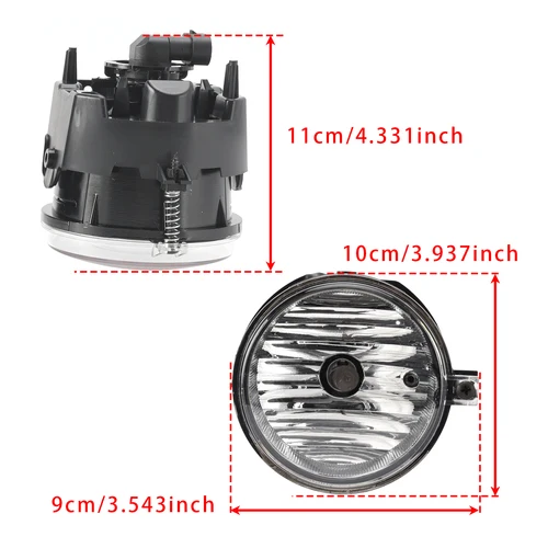 Imagen 2 del producto Par de luces antiniebla para Dodge Chrysler calibre Jeep Compass 4805857AA