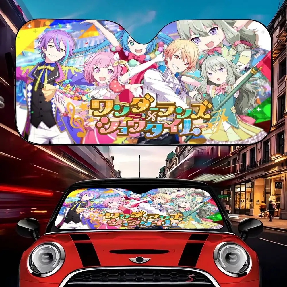 

P-Project S-Sekai Sun Shade Panel Sun Shade For Car Car Sun Shade Cute Car Sun Visor Cover Boho Car Accessories