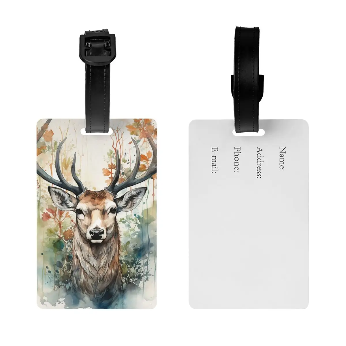 ملك الغابة الغزلان علامات الأمتعة حقيبة الملحقات السفر المحمولة الأمتعة الصعود علامة التسمية حامل معرف اسم العنوان #2