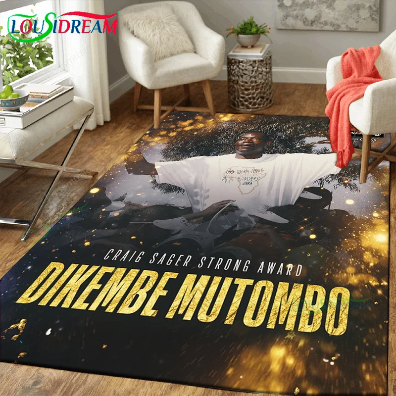 7pcs Dikembe Mutombo Basketball Atlanta Philadelphia Denver carpet large area rug for home bedroom living room  decoration