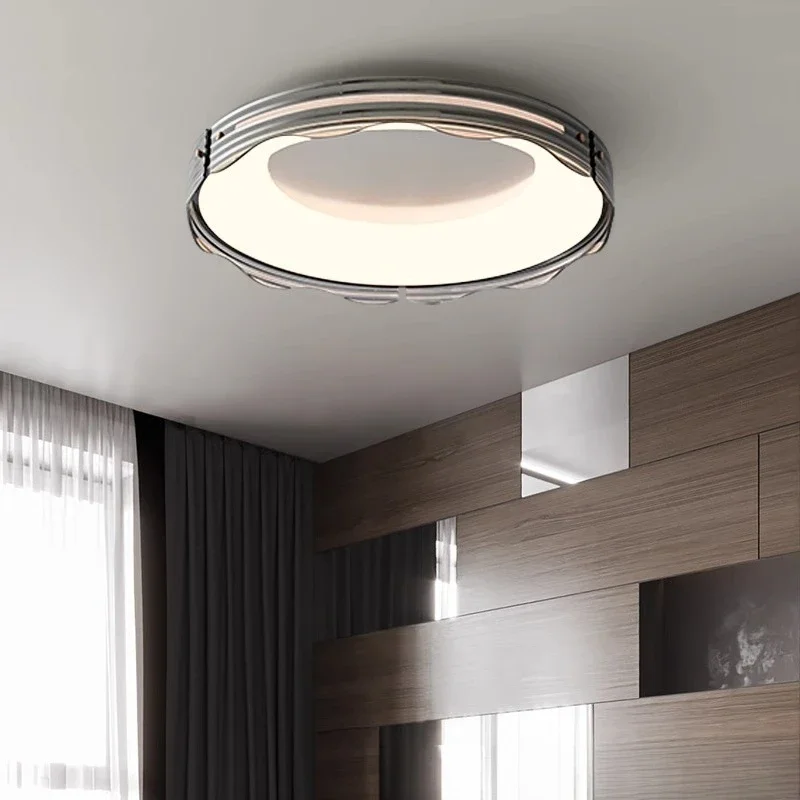 All-copper light luxury bedroom ceiling light modern simple smart home full spectrum eye protection