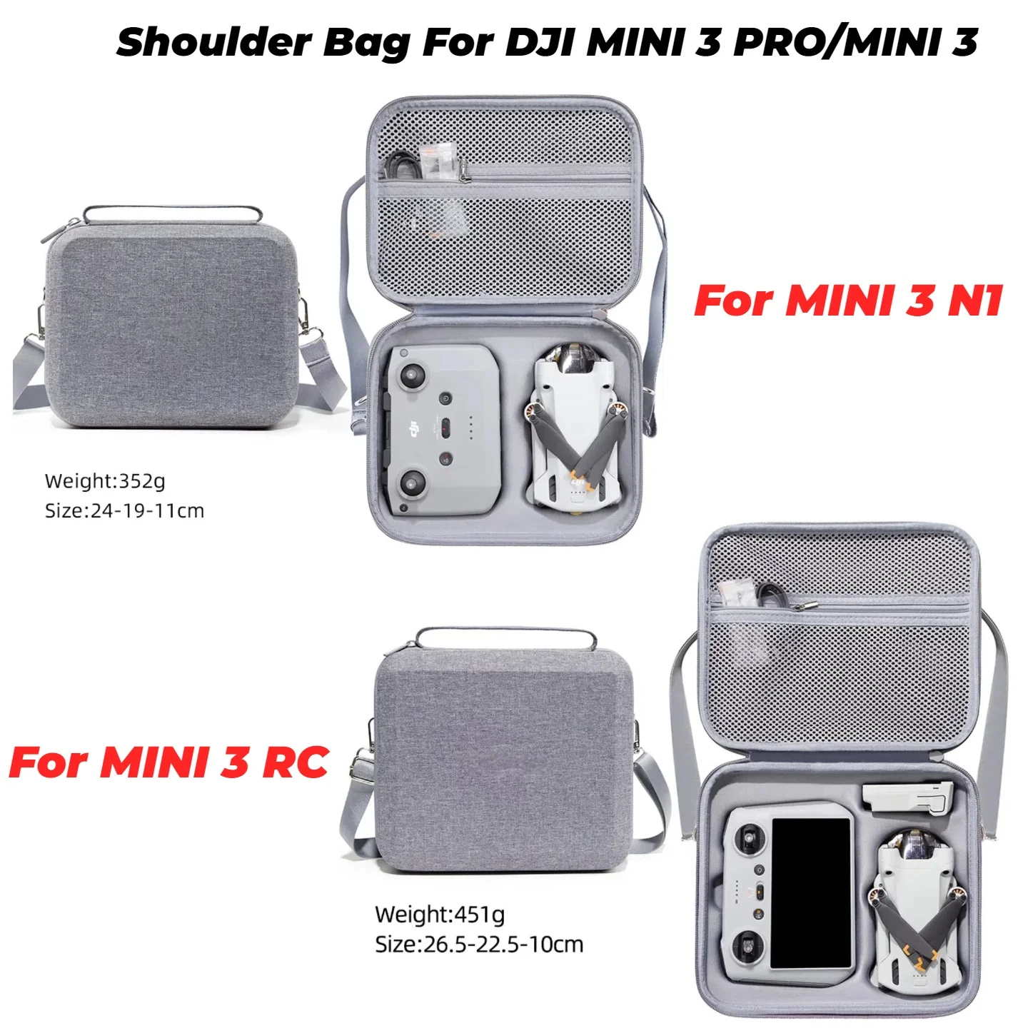 Portable Shoulder Storage Bag For DJI Mini 3 Pro/Mini 3 Travel Carring Case Handheld Case For Mini 3 Pro RC Drone Accessories
