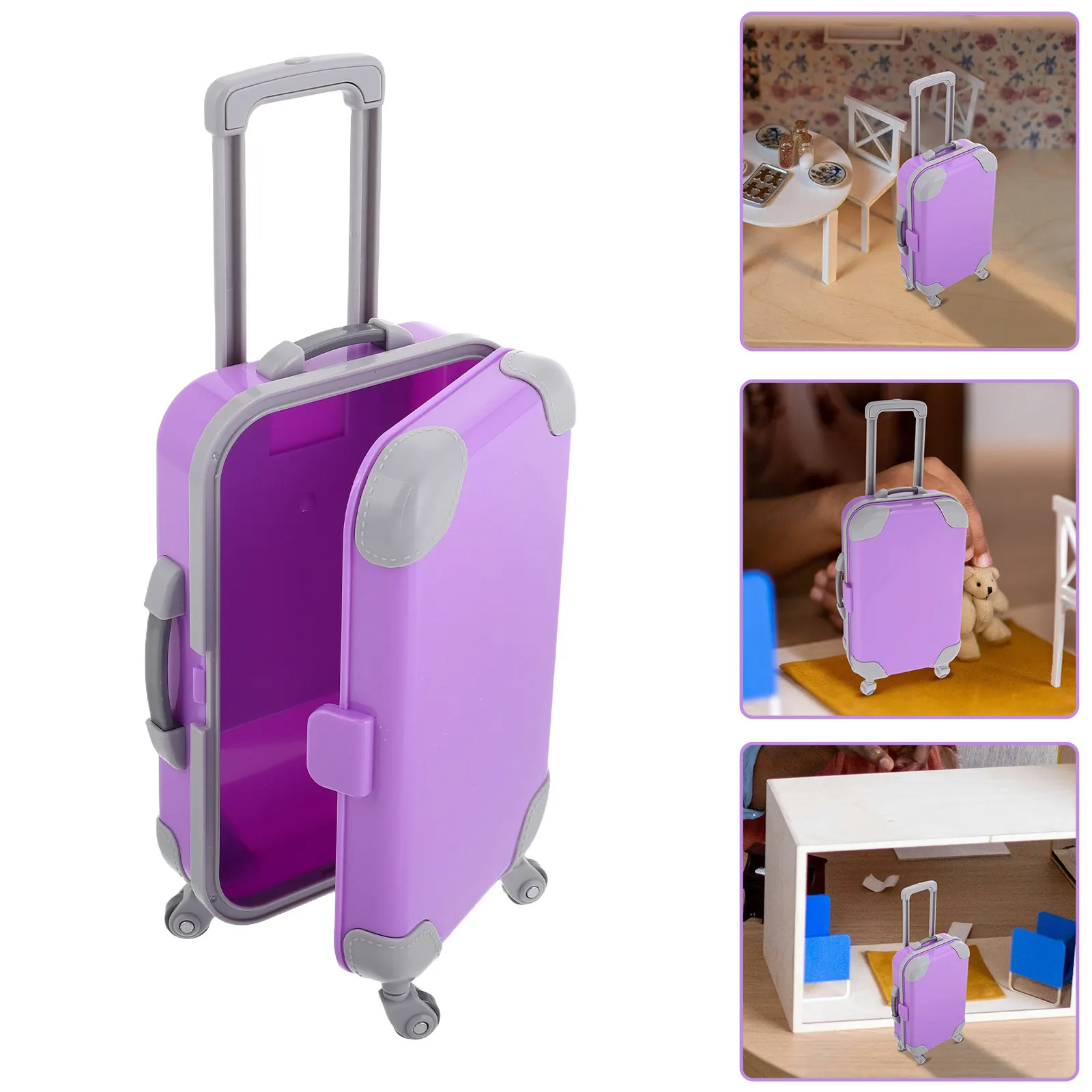 

Миниатюрный чемодан из ABS-пластика, реалистичное исполнение, идеально подходит для декора миниатюрных домиков.