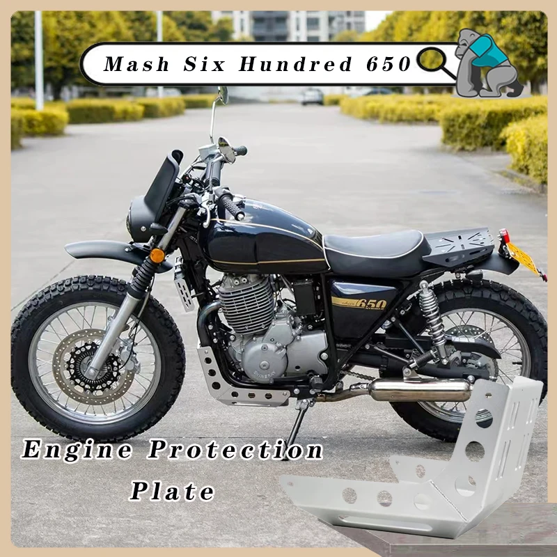 

For MASH SIX HUNDRED 650 Customized Aluminum Sump Guard Bash Plate Engine Case Cover Off-Road Motorcycle Protection Accessory