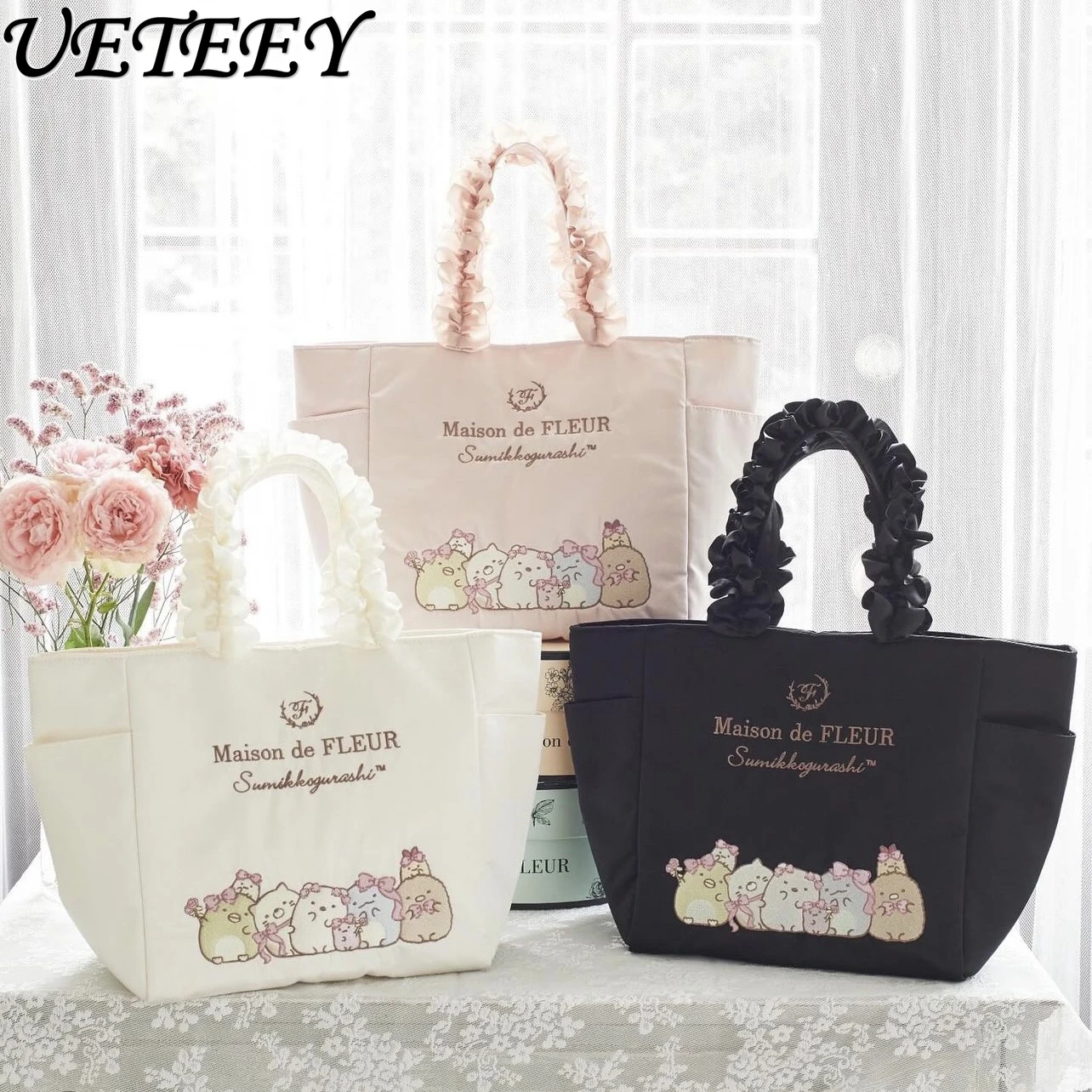 

Japanese Bags Women's Fashion Sweet Lolita Girls Tote Female Handbag Niche Design Shoulder Bag Canvas Bag