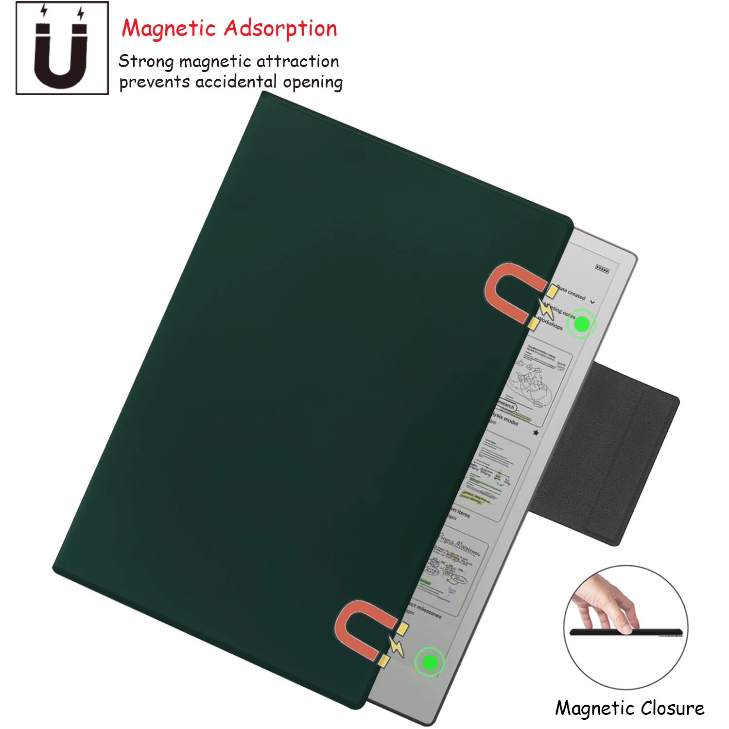 GAUGGER Magnetic Stand Case for Remarkable Paper Pro 11.8\'\' 2024 Released Ultra-Thin Leather Cover with Auto Sleep/Wake