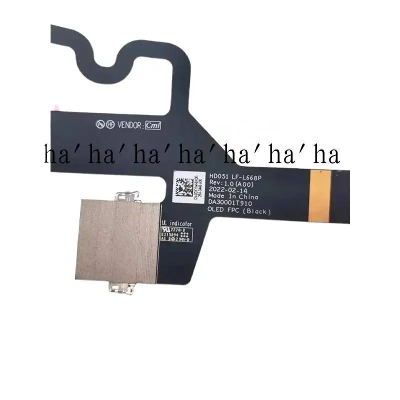 كابل أسود لأجهزة الكمبيوتر المحمولة OLED FPC لأجهزة XPS 15 9530 2023)LF-L668P HDO51 DA3000T910 (=)