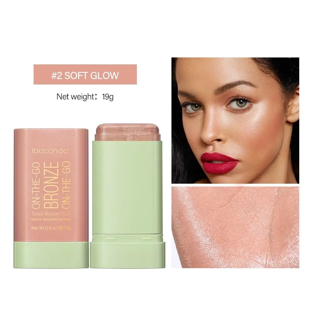 Face Brightening High Gloss Stick Blush Waterproof Grooming Stick Set Long Lasting Brighten Highlight Powder Suit Dancing
