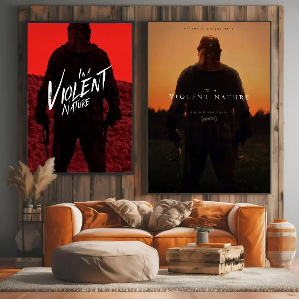 classic movie I-In a Violent Nature-E Painting Calligraphy Elegant Botanical Decor for Living Room Modern Interior Design