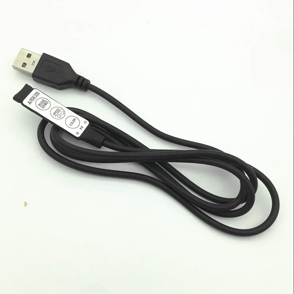 USB RGB Controller DC5V Led Dimmer with 3 Keys 4 Pin Female Connector for 5V RGB Led USB Strip 19 Dynamic Modes For Led Strip
