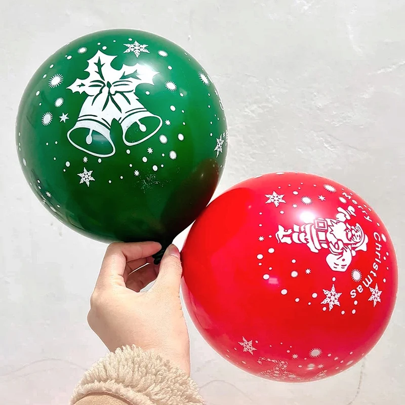 50 عبوة من بالونات عيد الميلاد لتزيين حفلات ديكور المنزل بالونات ديكور عيد الميلاد