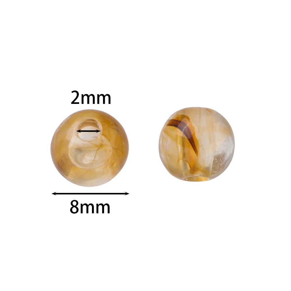 20pcs/Lots 8mm Acrylic Imitation Stone Round Beads Colored Spacer Beads for DIY Necklaces Phone Chains Jewelry Making Findings