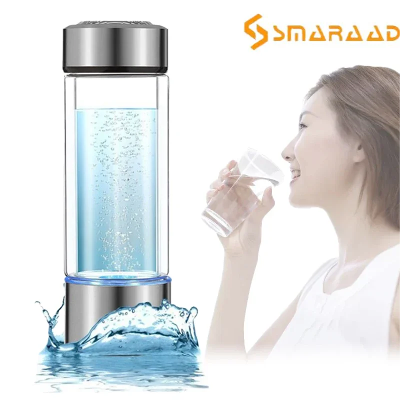 

Portable Hydrogen Water Cup 420ml JanapeseTitanium USB Rechargeable Water Ionizer Bottle Super Anti-oxidation Hydrogen-Rich