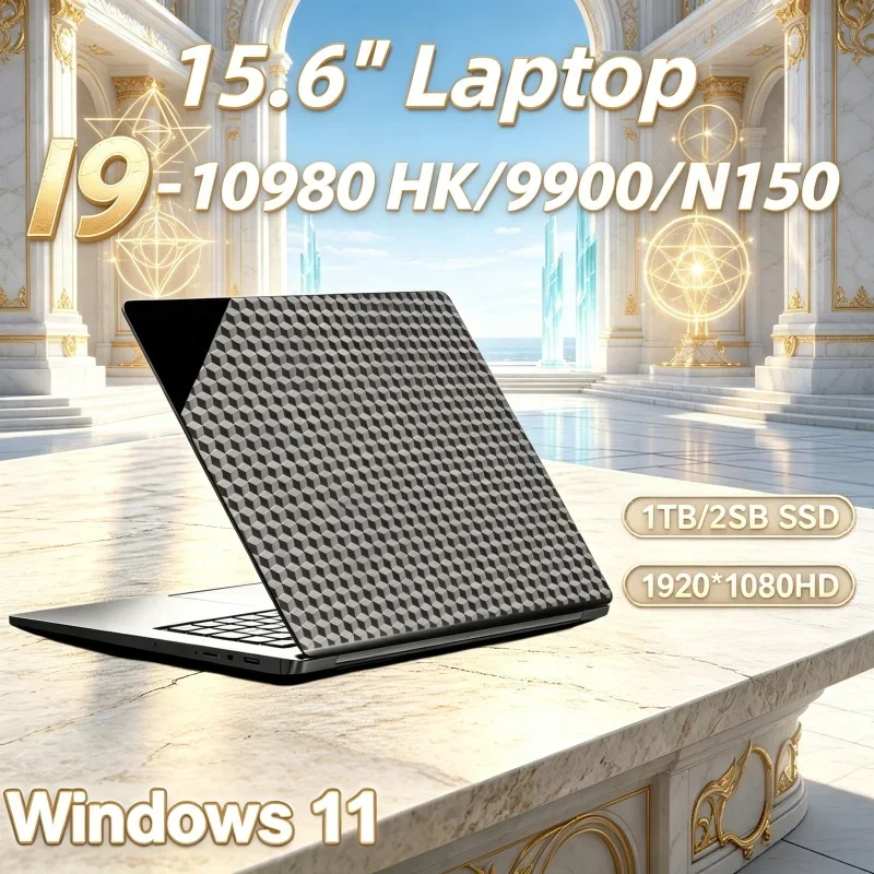 Brisk 15.6 Inch Laptop Intel I9‑10980HK&I9‑9900&N150 Windows 11 32GB M.2 2TB SSD Ultrabook Computer Portable PC Office Laptops