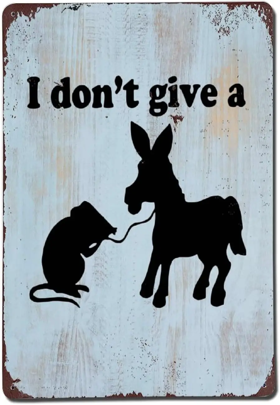 I Don't Give A Rats Ass Rude Vintage Quotes Metal Sign,Retro Funny Quote Saying Bar Men Cave Garden Wall Art,Rustic Farmhous