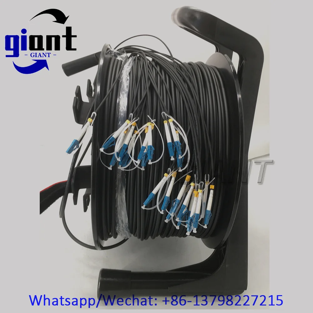 SM G657A1 12C Armored Cable 200M LC/SC/FC/ST UPC TPU 6.0mm Fiber optic Patchcord For Outdoor Broadcast 12 Fibers With PCD380