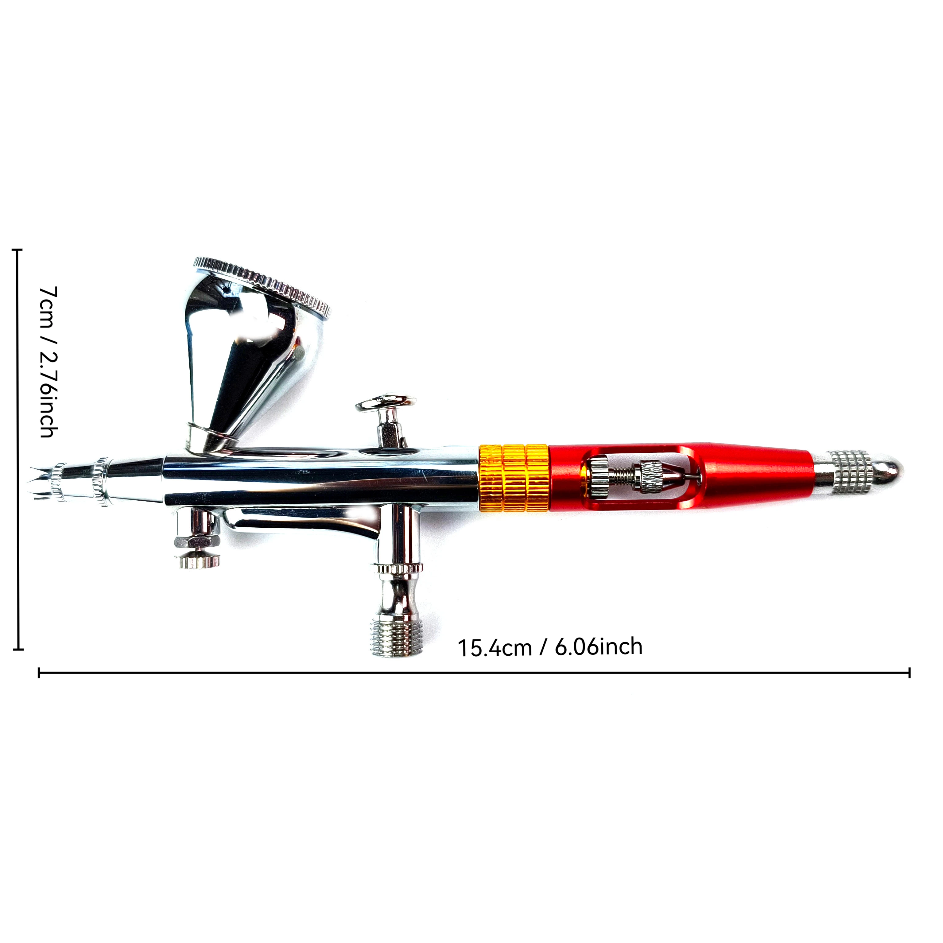 SL-181 Dual-Action Airbrush mit Schwerkraftzufuhr für Modellbemalung, Kunstmalerei und Ausbesserungen. Luftpumpe erforderlich. – Detail 2