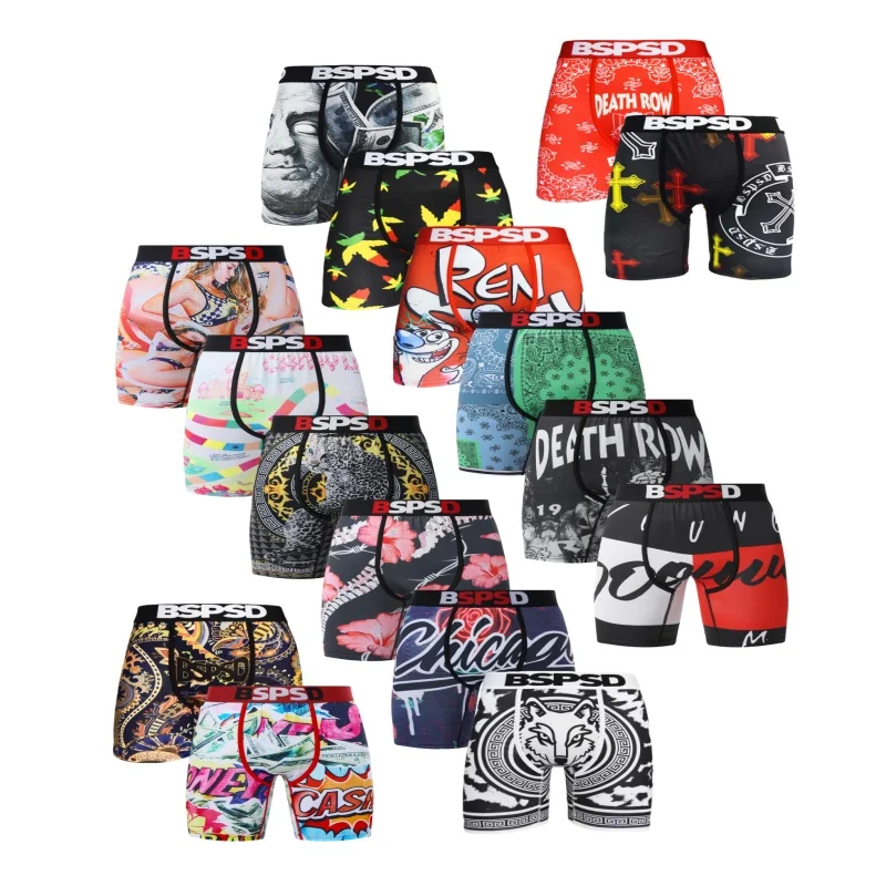 

1 шт., сексуальное мужское нижнее белье, трусы-боксеры Cueca, мужские боксеры, большие размеры, короткие дышащие трусы-боксеры, плавки